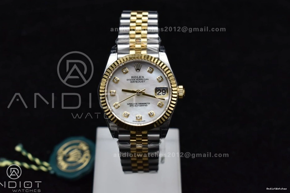 Dial GSF Diamond 542 Bracelet 316L YG MOP 278271 Ladies President 31 DateJust Steel On Colorful 0515